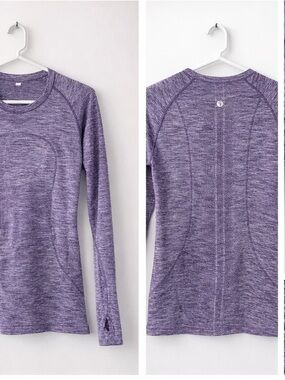 lululemon athletica Purple Seamless Long-Sleeve Performance Top - Women